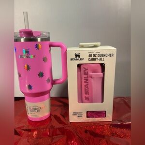 NWT Stanley 40 oz Stainless Steel H2.0 FlowState  Tumbler Popsicle Pink Starburs